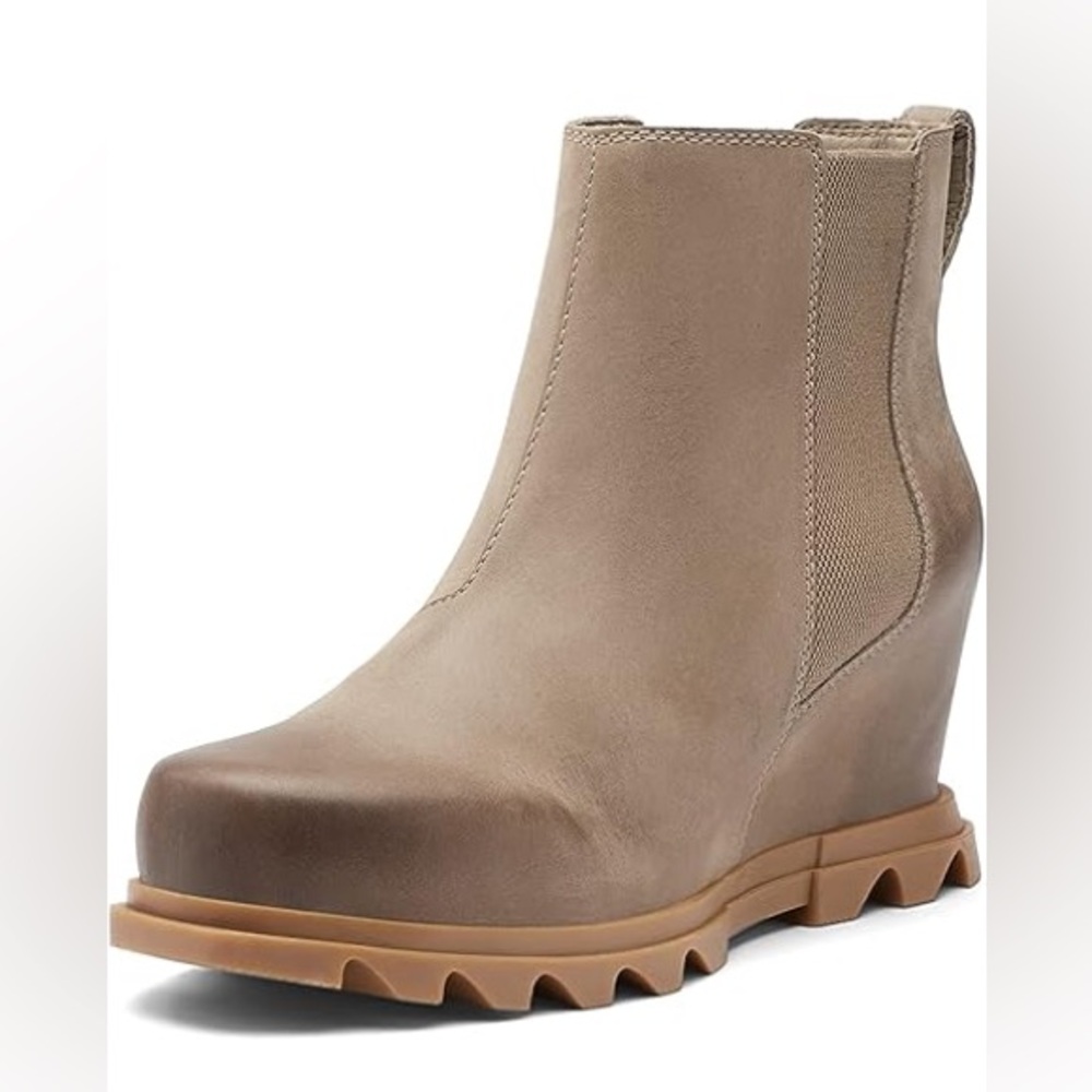 Sorel Women's Joan Uptown Zip Bootie — Waterproof Leather Wedge Boots